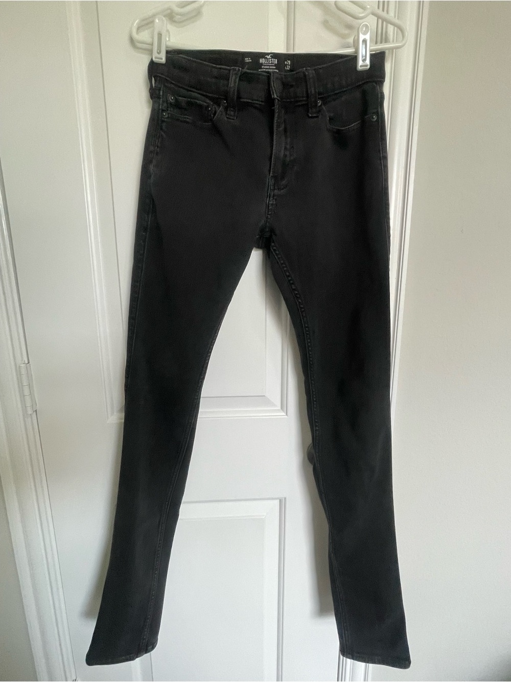Hollister Men's Stacked Skinny Jeans Black Advanced Stretch W29 L32